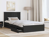 Bed Frame with Drawer Black 90 x 190 cm Engineer Wood 3411160