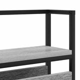 Storage Headboard with Shelf Grey sonoma 180 cm Engineered wood 859658