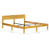 Bed Frame without Mattress Solid Mango Wood 180 cm 288433