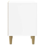 Bedside Cabinet High Gloss White 43 x 34.5 x 50 cm 894573