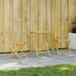 ZNTS 3 Piece Bistro Set Bamboo 3278527