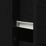 Sideboard Black Oak 91x28x75 cm Engineered Wood 862447
