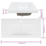 Sink Cabinet with Built-in Basin Smoked Oak Engineered Wood 3120345