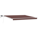 Manual Retractable Awning with LED Brown 400x300 cm 3215379