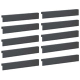 Garden Cover Profile 10 pcs 100 x 6 x 15 cm Steel Anthracite 8012953