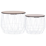 Coffee Table 2 pcs White 287662