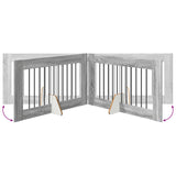 Dog Gate with Stands 2 pcs Grey Sonoma 100 x 60 cm 892112