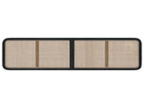 Headboard with Headboard Black 180 x 55x 3 cm Rattan 42011572