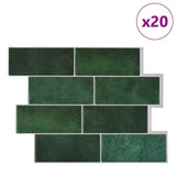 Decorative Stickers 20 pcs Dark Green 29 x 21 cm 42021237