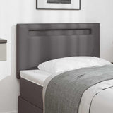 LED Headboard Grey 90 cm Faux Leather 42007295