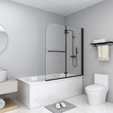 147194 Folding Shower Enclosure 2 Panels ESG 120x140 cm Black