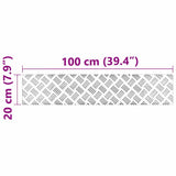 Checker Plates 2 pcs Silver 100 x 20 cm Aluminium 4104269