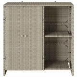 Storage Cabinet with Shelf Light Grey 100 x 36 x 102 cm Rattan 4103825