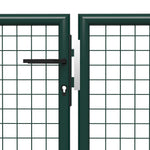 ZNTS Garden Gate Steel 500x150 cm Green 144319