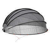 Pool Dome Folding Manual Black 592 x 590 x 275 cm 42001135
