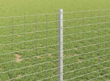 Embedded Fence Post 11 pcs Silver 140 cm Powder-Coated Steel 42006297