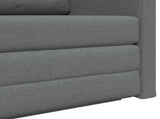 2-Seater Folding Sofa Bed Dark Grey 124 x 71 x 78 cm Fabric 42030513