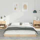 Bed Frame Brown 140 x 220 cm Solid Pine Wood 873373