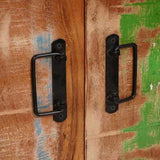 Highboard with Doors Brown Solid Reclaimed Wood and Metal 4104768