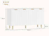 Sideboard Buffet Cabinet, Modern Kitchen Storage Cabinet with 4 Doors and Adjustable Shelves, Living T3398P343510