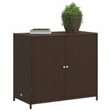 Garden Storage Cabinet Brown 83x45x76 cm Poly Rattan 365544
