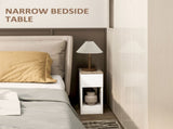 Set of Two Modern Storage Bedside Tables - White T3398P343532