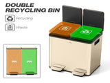 40L Dual Compartment Stainless Steel Bin, with Deodoriser Holders - Gold Tone T3398P344761
