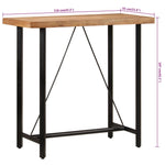 ZNTS Bar Table 110x55x107 cm Solid Wood Acacia and Iron 356370