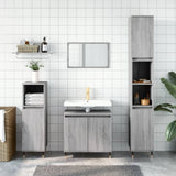 ZNTS 3 Piece Bathroom Cabinet Set Grey Sonoma Engineered Wood 3187787