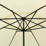 Garden Parasol with LED Lights 400 cm Sand 312530