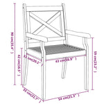 ZNTS Outdoor Dining Chairs 4 pcs Solid Wood Acacia 3098660