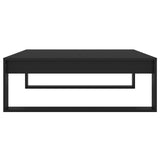 Coffee Table Black Engineered Wood Coffee Table Square Modern 808631
