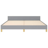 Bed Frame without Mattress Light Grey King Fabric 347459