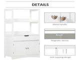 Bathroom Floor Cabinet, Free Standing Kitchen Cupboard with Shelves, Drawer and Doors, Storage T3398P342223