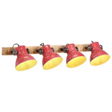Wall Lamp 25 W Distressed Red 90x25 cm E27 371820