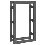 Firewood Rack Grey 60x25x100 cm Solid Wood Pine 822414