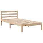 ZNTS Bookcase Bed without Mattress 75x190 cm Small Single Solid Wood Pine 3321883