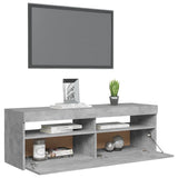 ZNTS TV Cabinet with LED Lights Concrete Grey 120x35x40 cm 804377