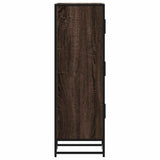 Highboard Brown Oak 35.5x35x106.5 cm Engineered Wood and Metal 849068