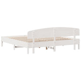 Bed Frame without Mattress White 180x200 cm Super King Solid Wood Pine 3207198