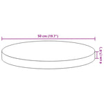 ZNTS Table Top Round Ø50x4 cm Solid Wood Acacia 4008701