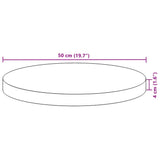 ZNTS Table Top Round Ø50x4 cm Solid Wood Acacia 4008701