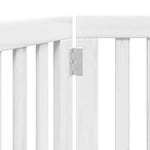 Dog Gate Foldable 3 Panels White 150 cm Poplar Wood 352246