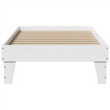 Bed Frame without Mattress White 75x190 cm Small Single Solid Wood Pine 855380