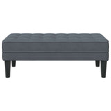 Bench with Cushion Dark Grey 113 x 57 x 39 cm Velvet 42001948