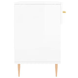 Shoe Bench High Gloss White 102x35x55 cm Engineered Wood 829726