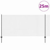 Welded Wire Fence with Post 25 x 1.2 m PVC-Coated Steel 3336601