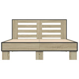 Bed Frame without Mattress Sonoma Oak 140x190 cm 3280113
