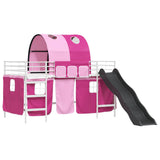 Kids'Loft Bed Frame White and Pink 107 x 200 cm Metal 42020870