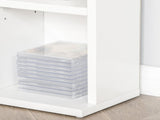 CD Storage Unit with Adjustable Shelves, 89 x 130.5 cm, White T3398P343365